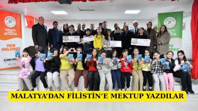 Malatya'dan Filistin'e mektup yazdılar