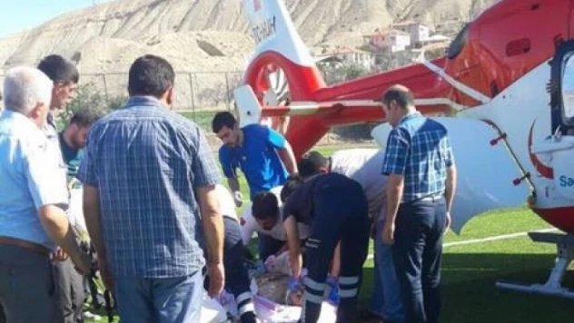 Kalp krizi geçiren İlçe Müftüsü hava ambulansı ile TÖTM'e kaldırıldı