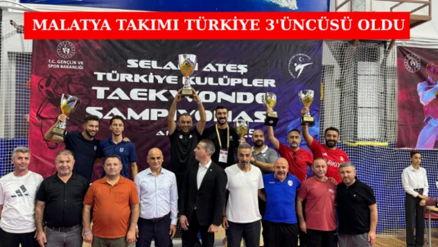 Malatya takımı Türkiye 3'üncüsü oldu