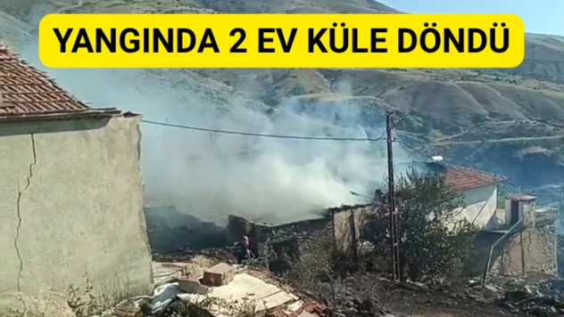 Örtü yangınında 2 ev küle döndü