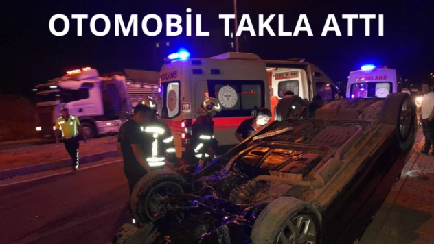 Otomobil takla attı