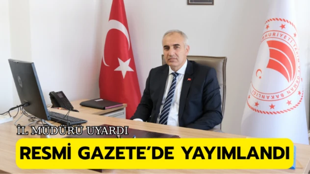 Resmi Gazete'de yayımlandı