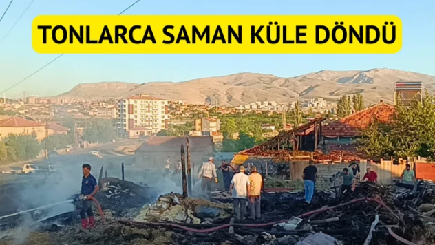 Tonlarca saman küle döndü