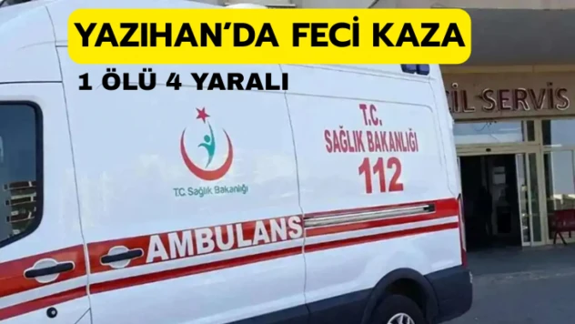 Yazıhan'da feci kaza