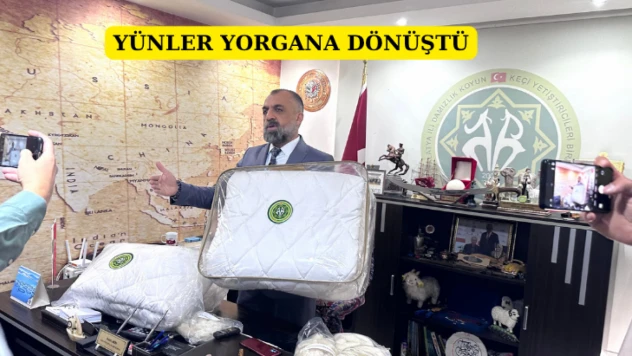 Yünler yorgana dönüştü
