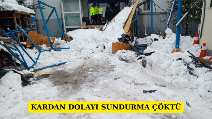 Kardan Dolayı Sundurma Çöktü