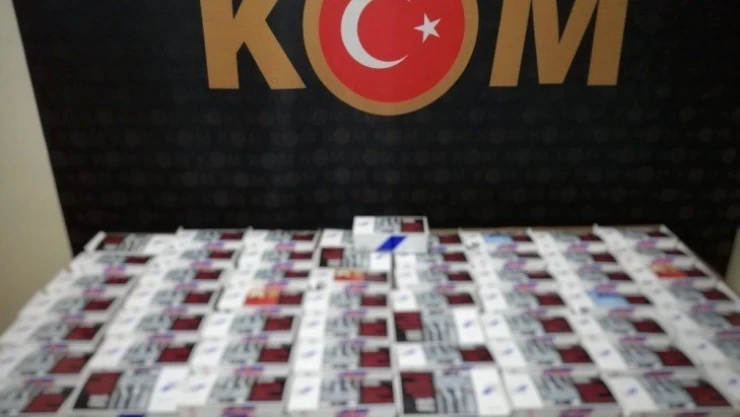 İçi tütün doldurulmuş makaron ele geçirildi