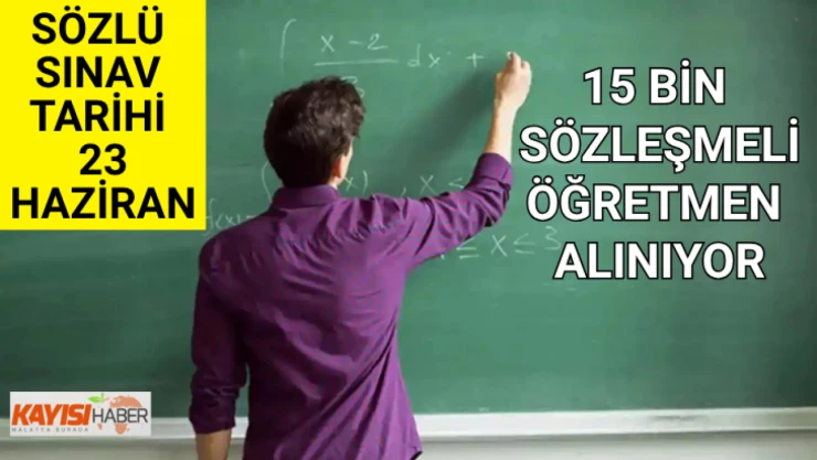15 bin sözleşmeli öğretmen alınıyor
