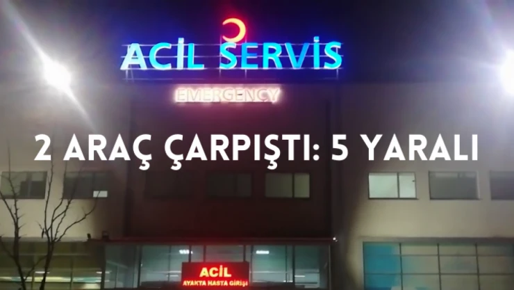 2 araç kafa kafaya çarpıştı