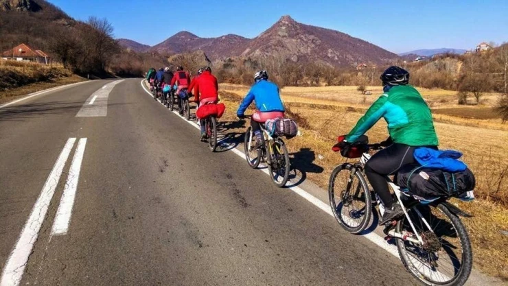 Bisiklet topluluğunun Balkan turu devam ediyor