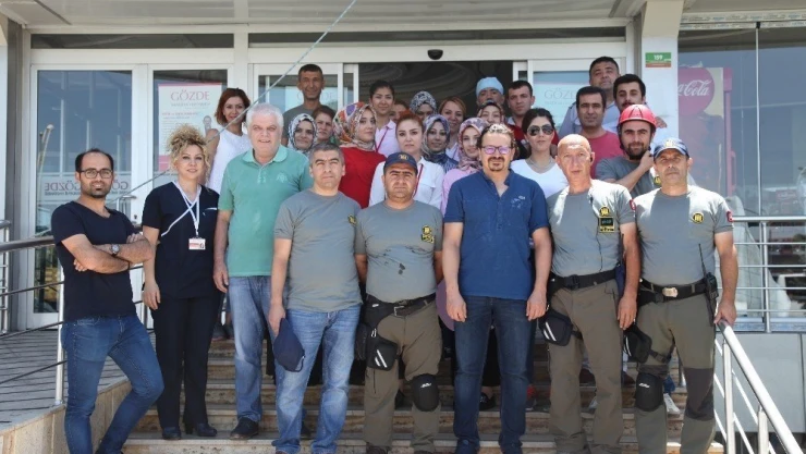 Hastanede deprem tatbikatı
