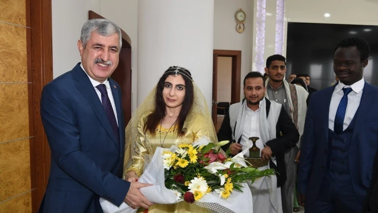 Göçmen öğrenciler Başkan Polat'ı ziyaret etti