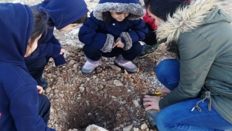 Mercan Koleji'nde fidan dikimi gerçekleştirildi