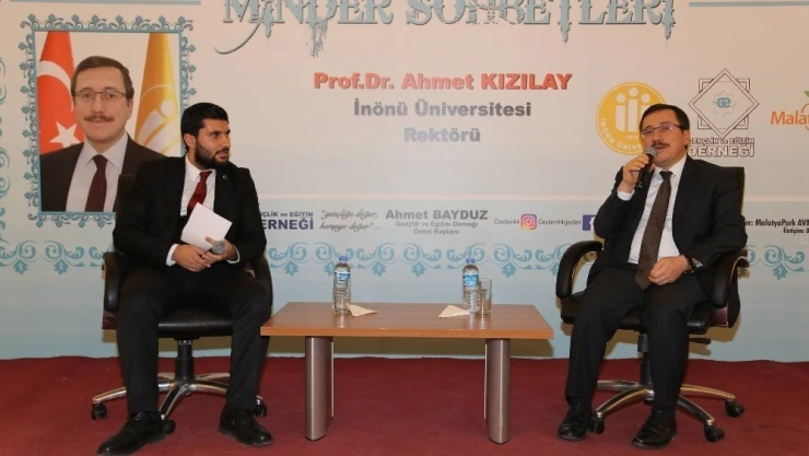 Rektör Kızılay, gençlerle minder sohbetinde buluştu