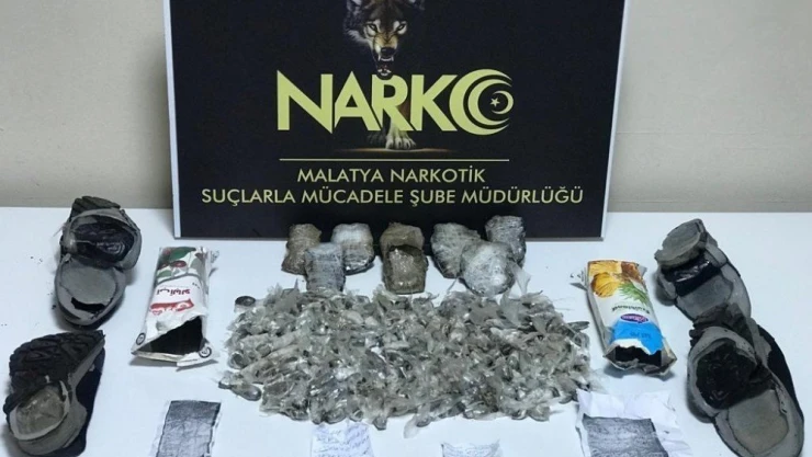 Ayakkabı tabanında esrar sevkiyatı