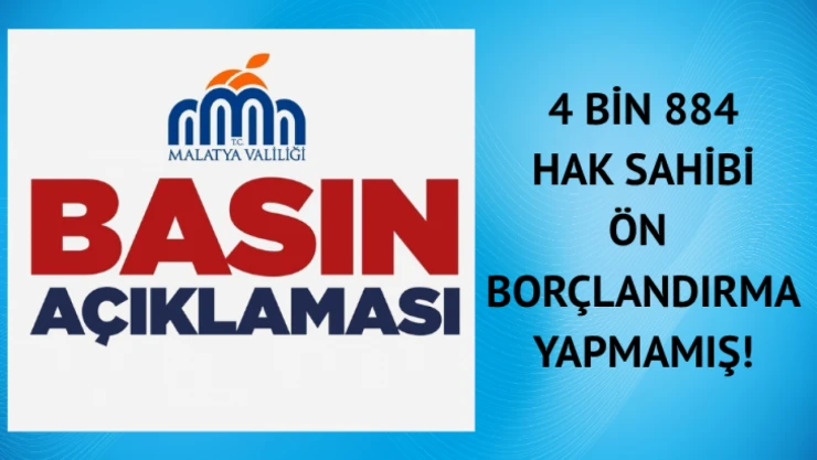 4 bin 884 hak sahibi ön borçlandırma yapmamış