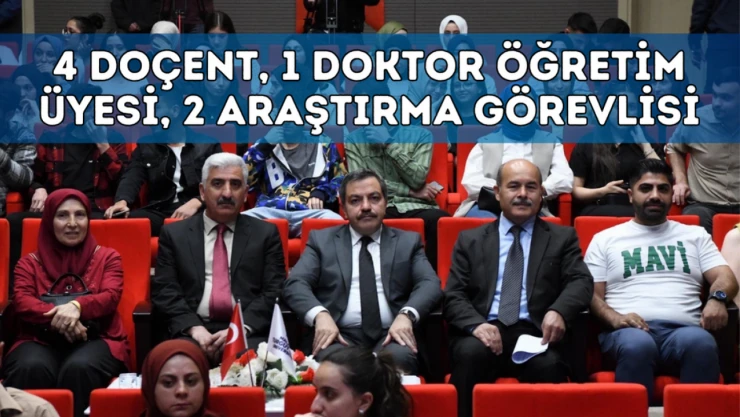 4 Doçent, 1 doktor öğretim üyesi, 2 araştırma görevlisi