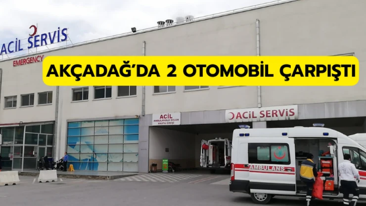 Akçadağ'da 2 otomobil çarpıştı