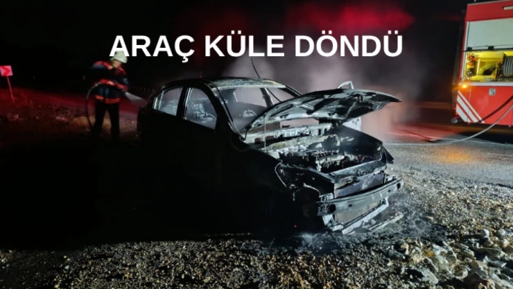 Araç küle döndü
