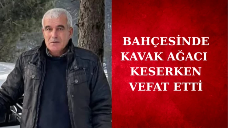 Bahçesinde kavak ağacı keserken vefat etti