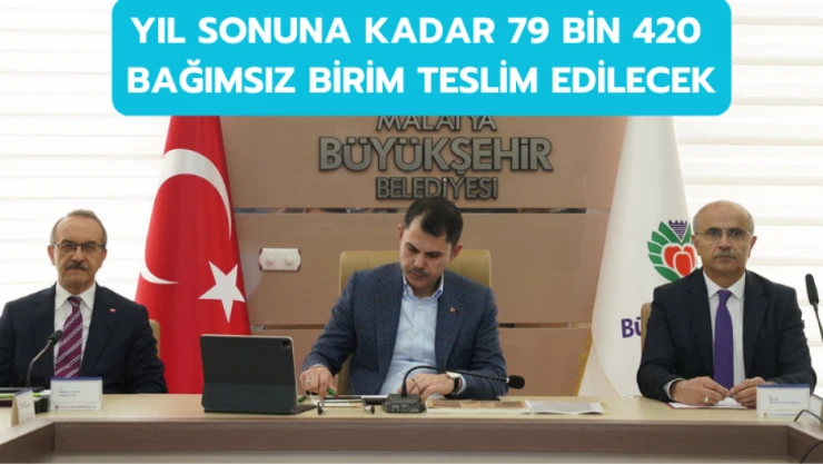 Bakan Kurum: Yıl sonuna kadar 79 bin 420 bağımsız birimi teslim etmiş olacağız