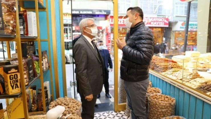 Başkan Güder'den esnaflara destek ziyareti