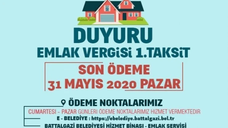 Battalgazi Belediyesi'nde vezneler hafta sonu açık olacak