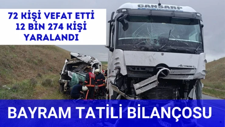 Bayram tatili bilançosu