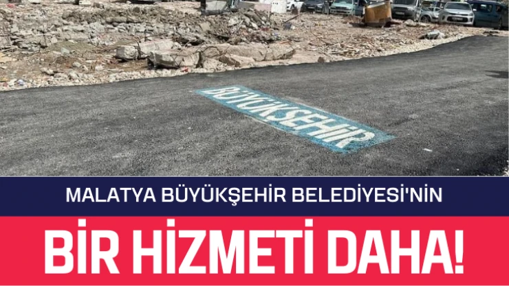 Büyükşehir Belediyesi'nin bir hizmeti daha!