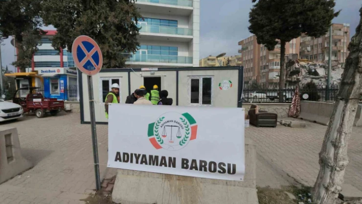 Depremzedelere konteynerde hukuk hizmeti