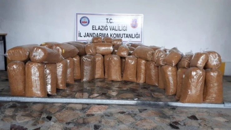 Elazığ'da 328 kilo kaçak tütün ele geçirildi, 6 bin 328 TL para cezası kesildi