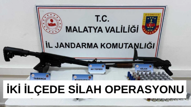 İki ilçede silah operasyonu