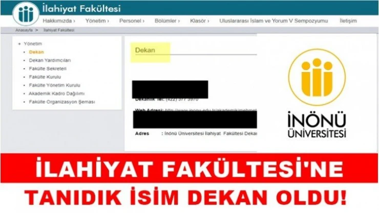 İlahiyat Fakültesi'ne tanıdık isim Dekan oldu!