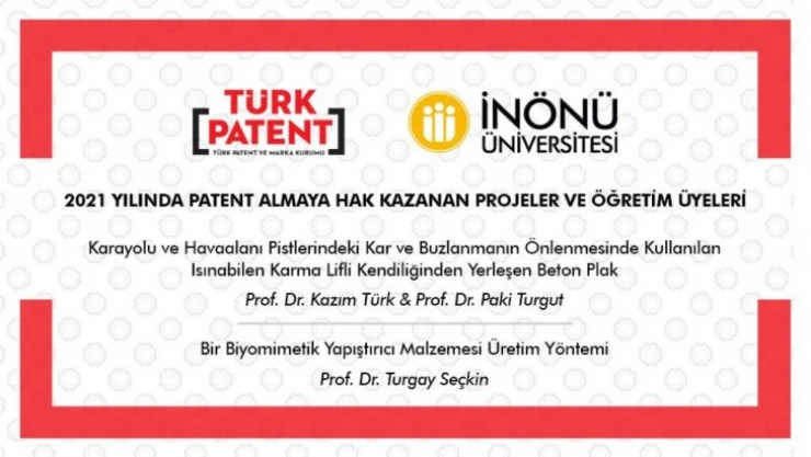 İnönü Üniversitesi'nde 2 proje patent aldı