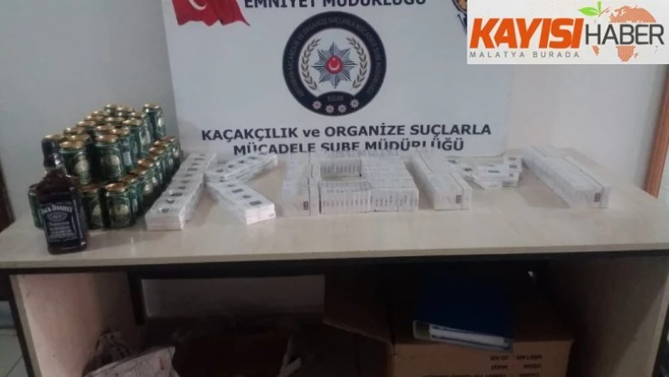 Kaçak sigara ve içki ele geçirildi