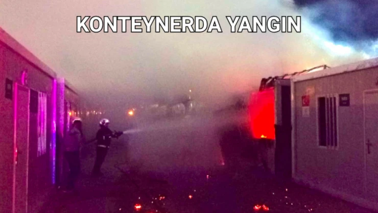 Konteynerda yangın