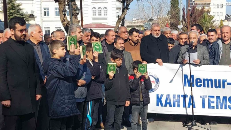 Kur'an-ı Kerim'in yakılmasına Kahta'dan tepki