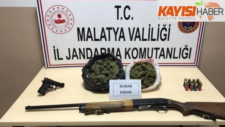 Malatya'da 1 kilo 200 gram esrar yakalandı