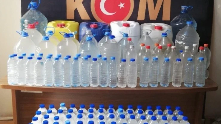Malatya'da 318 litre sahte içki ele geçirildi