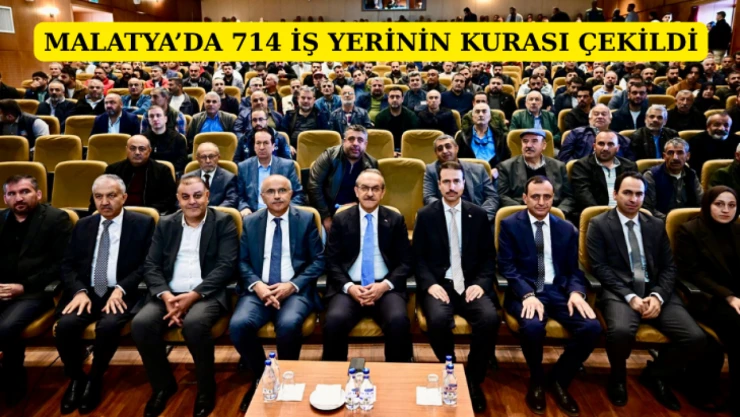 Malatya'da 714 Yeni İş Yerinin Kuraları Çekildi