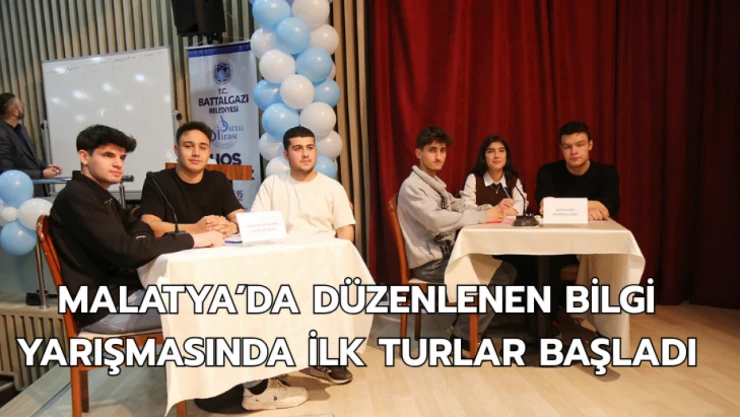 Malatya'da düzenlenen bilgi yarışmasında ilk turlar başladı