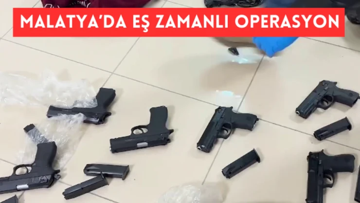 Malatya'da eş zamanlı operasyon