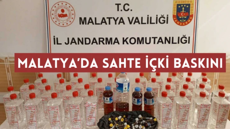 Malatya'da sahte içki baskını