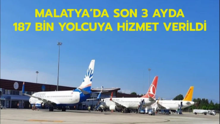 Malatya'da son 3 ayda 187 bin yolcuya hizmet verildi