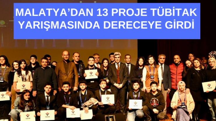 Malatya'dan 13 proje TÜBİTAK yarışmasında dereceye girdi