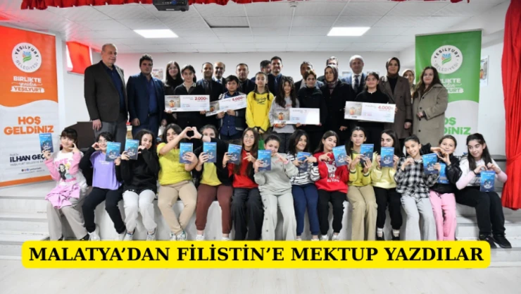 Malatya'dan Filistin'e mektup yazdılar