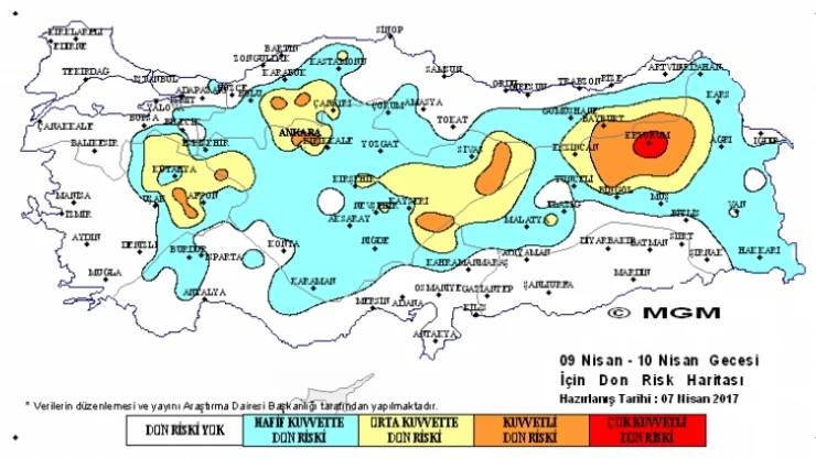 Üreticiler dikkat: Malatya için zirai don uyarısı!