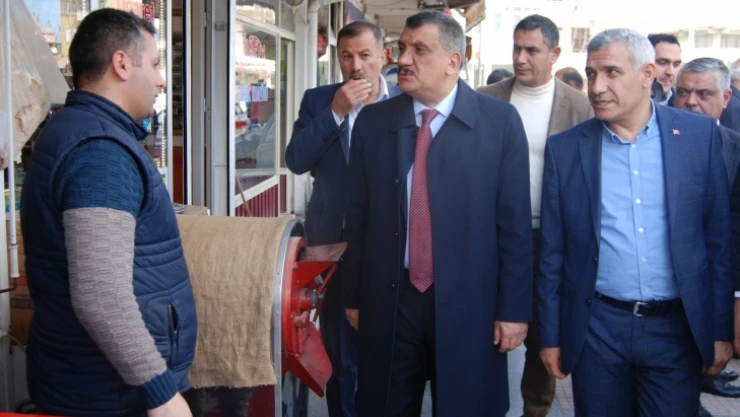 Gürkan ve Polat, esnafları ziyaret etti