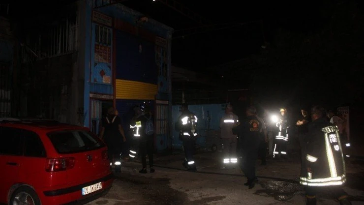 Oksijen dolum işletmesinde korkutan yangın