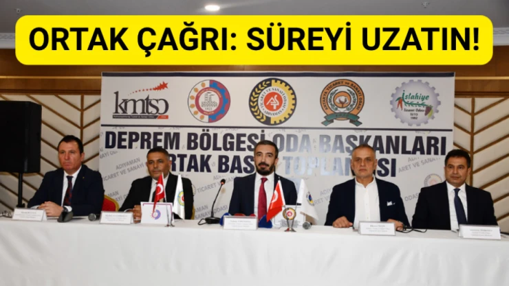 Ortak çağrı: Süreyi uzatın!